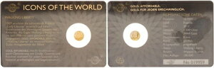 �������_ 10 FRW �S�[���h 2015 Icons of the World Walking Liberty Mint 126283-