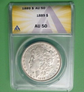 1889 ANACS AU 50 K݁AAJO 1h