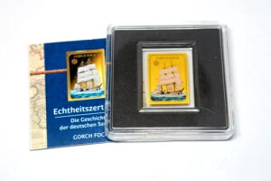 999ゴールド チャド 3000フラン ゴーチ・フォック帆船 1/500オンス 純金貨