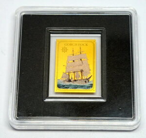 999ゴールド チャド 3000フラン 2020年 ゴーチ・フォック帆船 1/500オンス 純金貨