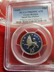 1992�N �O���[�g�u���e�� �V���o�[���C�I�� .925 �s�G�t�H�[�g 10�y���X PCGS PR69DCAM �X���[���T�C�Y