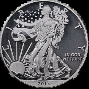 2013-W �V���o�[ �A�����J���C�[�O�� $1 NGC SP70 �G���n���X�h�t�B�j�b�V�� �A�[���[�����[�X WP�X�^�[