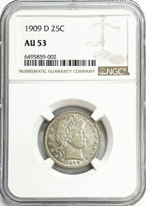 1909N D Vo[ AJ o[o[ NH[^[ 25Zg RC NGC  UNC 53