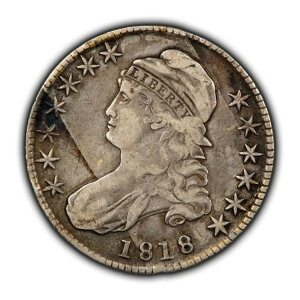1818�N 50�Z���g �L���b�v�h�o�X�g �V���o�[ �n�[�t�_���[ - �p�X�e���e�[�v�g�[�j���O - VF - SKU-H3448