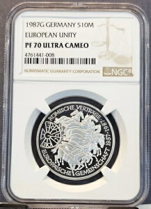 1987�N �h�C�c �V���o�[ 10�}�[�N S10M ���[���s�A���E���j�e�B NGC PF 70 �E���g���J���I �p�[�t�F�N�V����