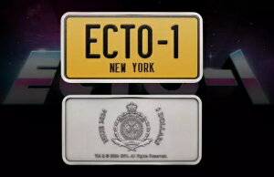2024年 ニウエ ゴーストバスターズ Ecto-1 ナンバープレート 2オンス シルバー型コイン トラップケース入り