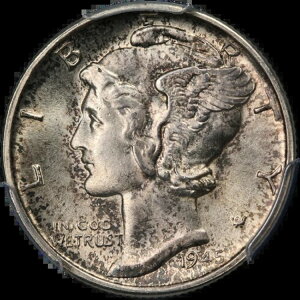 1945-S マーキュリーダイム マイクロS PCGS MS66 ナイスアイアピール ナイスストライク