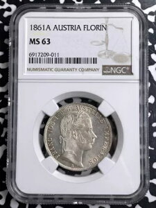 1861-A I[XgA 1t[ NGC MS63 bgԍ G9577 Vo[! `CX UNC!