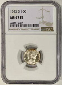 1943-D Vo[ }[L[ _CANGC MS-67 FBAt ohA킸ɃIWFɐ܂Ă܂B