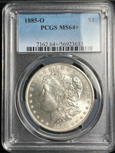 1885-O $ ���[�K�� �V���o�[ �h�� PCGS MS64+ *���i��*