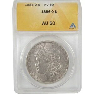 1886 O �����K���E�_���[ AU 50 ANACS �V���o�[ $1 �R�C�� SKU:I16826
