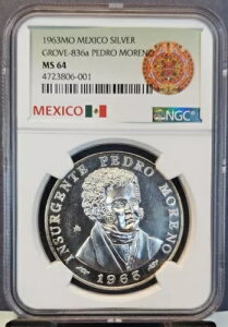 1963�N ���L�V�R �V���o�[���_�� �O���[�u 836a �y�h���E�����m NGC MS 64 �� 5000�� ���s