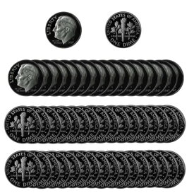 2005年 S ルーズベルト ダイム 10セント ジェム ディープカメオ プルーフ 90% シルバー ロール 50枚 USコイン