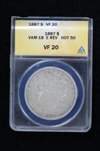 1887�N �����K���E�_���[ ANACS VF 20 VAM-1B E Rev Hot 50 3AMP