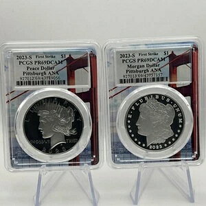 2023�N S�v���[�t�V���o�[ �����K���s�[�X�_���[ �R�C��2���Z�b�g ANA PCGS PR69DCM �t�@�[�X�g�X�g���C�N