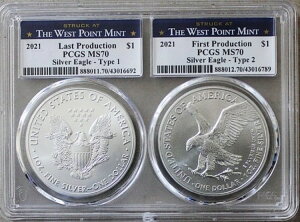 2021N 1h AJ Vo[ C[O ^Cv1 & 2 ŏI & 񐶎Y PCGS MS70