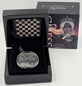 NIUE 2025 $1 �`�F�X�N�C�[�� 1�I���X �V���o�[ �u���b�N �v���[�t�R�C��