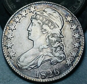 1826�N �L���b�v�h�o�X�g �n�[�t�h�� 50�Z���g ���Ӓ� �`���C�X 90% �V���o�[ �č��R�C�� CC24407