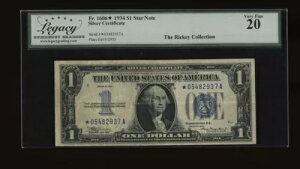 DBR 1934 $1 Vo[ t@j[obN STAR Fr. 1606* KV[ VF-20 VA *05482937A