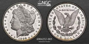 1896-P NGC MS63 PL K݁iv[t̂悤ȃtB[htIj1hčRC BU