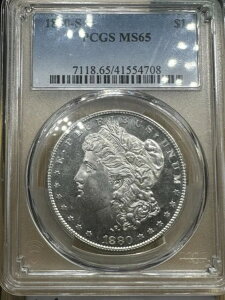 1880�N S ���[�K�� �V���o�[ �_���[ PCGS MS65 GEM �~���g�X�e�[�g �u���X�g�z���C�g �킸����PL