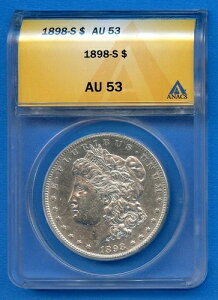 1898 S ANACS AU53 K 1h č  1898-S AU-53 uXgzCg