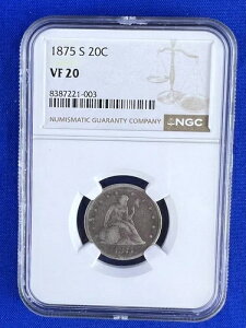 1875 S 20C ȎȐ_ 20Zg NGC VF20 ʃRC