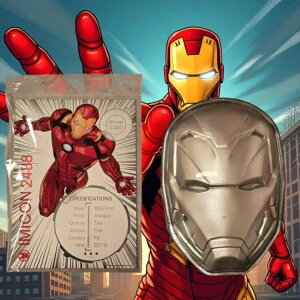 2019年製アイアンマンマスク ? 2オンス .999 シルバー ? フィジー法定通貨 5ドル ? アンティーク仕上げ
