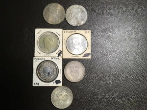 7 銀貨 6ヶ国 エクアドル フィリピン ホール - モロッコ メキシコ オランダ