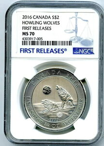 2016�N 2�h�� �J�i�_ 3/4�I���X .9999 �V���o�[ NGC MS70 �n�E�����O�E���u�Y �t�@�[�X�g�����[�X POP=19