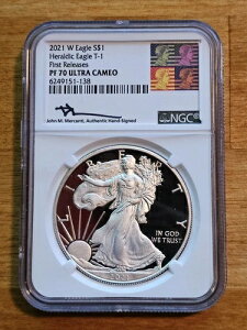 2021-W �V���o�[�C�[�O�� NGC PF70 �E���g���J���I �t�@�[�X�g�����[�X �w�����f�B�b�N�C�[�O�� T-1