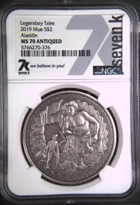 7k Metals ALADDIN Legendary Tales AeB[N 1oz .999 Vo[ NGC MS70 ~g 3000!