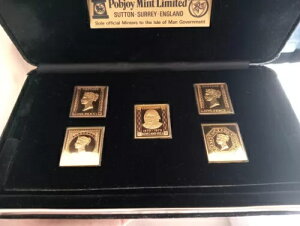 100枚製造 - 1979年製 希少なローランドヒル・ビクトリア金箔スターリングシルバー切手セット