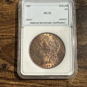 CRAZY Morgan 1887 MS-65 �G���h�I�u���[�� VIVID ���C���{�[�g�[�� - �r�b�O$ - �I�[���h�z���_�[