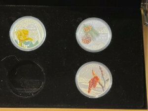 カナダ 2015年 20ドル 純銀製 カナダの森 3個セット 箱付き