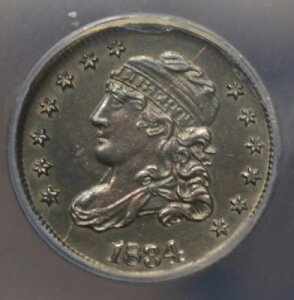 1834�N�� �V���o�[�L���b�v���� �n�[�t�_�C�� ANACS AU50 �ڍ�