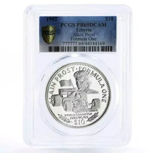 ���x���A 10�h�� F1���[�X �A�����E�v���X�g PR69 PCGS ��� 1992�N