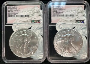 2021 �V���o�[�C�[�O�� NGC MS70 �t�@�C�i�� 400 T1 �� MS70 �t�@�[�X�g 400 T2 �{�b�N�X 2 �R�C���Z�b�g