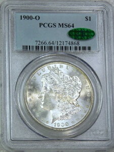 1900-O �����K�� �V���o�[ �_���[ PCGS MS64 CAC �u���X�g�z���C�g �}�O�j�t�B�Z���g �R�C�� PQ #D70