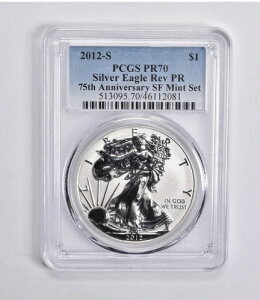 PR70 REV 2012-S �A�����J���V���o�[�C�[�O�� 75���N�L�O SF�~���g�Z�b�g PCGS