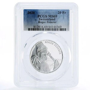 �X�C�X 20�t���� �e�j�X�I�� ���W���[�E�t�F�f���[ �X�|�[�c MS69 PCGS ��� 2020