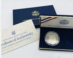 1787-1987 S 200th �A�����J���@ We the People �V���o�[�_���[ BOX & COA # IXER