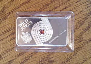 24グラムのスターリングシルバーバー、アメジストストーン、ワイルドホヤス、モンテビデオ、ウルグアイ