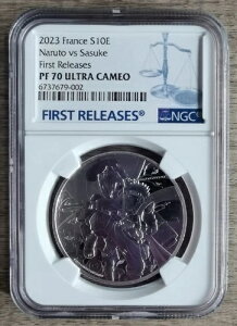 NGC PF70 �t�����X 2023 �i���g vs �T�X�P ��� 22.2g 10���[��