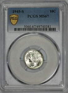 1945-S }[L[ 10Zg_C PCGS MS 67