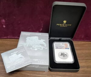 2021 �I�[�X�g�����A 1 �h�� �V���o�[ �I�T�Q���h NGC �G���n���X�h Rev PF70 FDI Mercanti �B