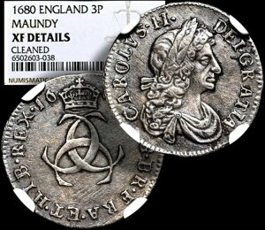 �`���[���Y2�� / �C�M���X 1680�N�A? �V���o�[ �}�E���f�B 3�y���X �R�C���ANGC XF + COA GGcoins