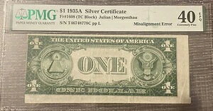 AVC- 1935-A 1hݏ، FR.1608usG[v PMG XF40 EPQ