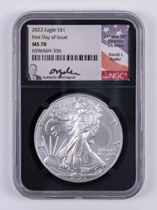 2023�N �V���o�[�C�[�O�� $1 NGC MS70 ���s���� �f�r�b�h�E���C�_�[ DC356