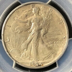 1934-S 50�Z���g ���o�e�B�E�H�[�L���O �n�[�t�_���[ PCGS AU �ڍ� 27281135